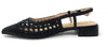 Francesco Milano slingback donna in rafia nero E08 04P