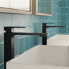 Miscelatore canna alta quadrato nero per lavabo design TBOL
