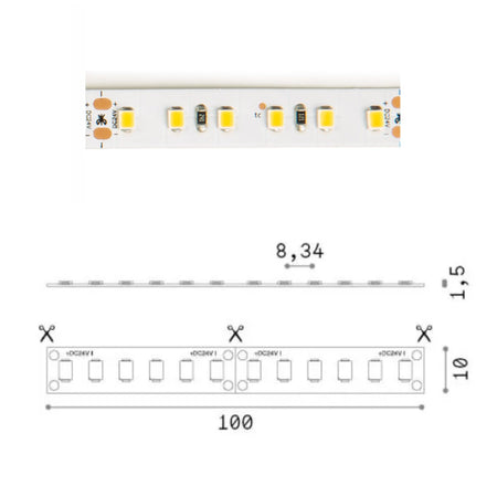 Nastro flessibile acciaio da esterno completa di striscia led Ideal Lux TESI 20MM 302294 NERO 10MT 150W IP65