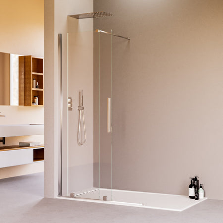 Walk In parete doccia scorrevole senza profili trasparente 8mm h200 BRENTA