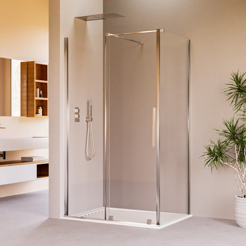 Box doccia due lati anta scorrevole senza profili 8mm H200 BRENTA