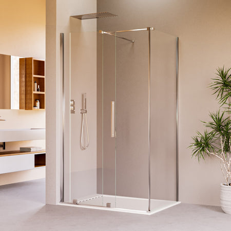 Box doccia due lati anta scorrevole senza profili 8mm H200 BRENTA