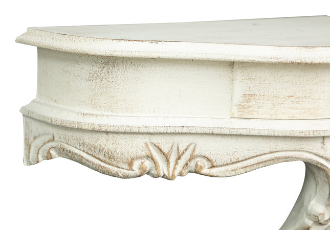 Biscottini Mensola Muro Biscottini Legno Bianco Anticato 43x21x39 Italiana Artigianale