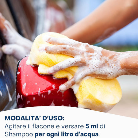 Synpol - Kit Shampoo Concentrato per Auto più 2 Panni in Microfibra
