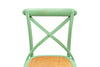 Biscottini Sedia Thonet in massello di frassino e seduta rattan finitura Verde anticato L48xPR52xH88 cm