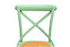 Biscottini Sedia Thonet in massello di frassino e seduta rattan finitura Verde L48xPR52xH88 cm