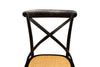Biscottini Sedia Thonet in massello di frassino e seduta rattan finitura Nero L48xPR52xH88 cm