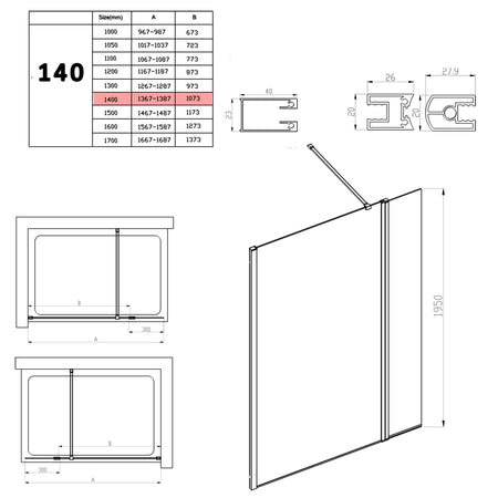 Walk In con aletta orientabile 8mm H195 OSIRIDE