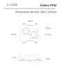 Faretto incasso Lampadari Bartalini OBUC 2 FP42 GX53 LED gesso verniciabile