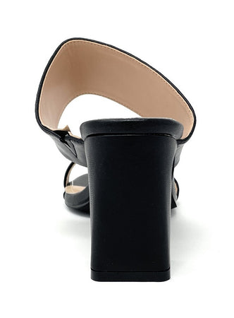 Francesco Milano sandali sabot in pelle nero G41 01N