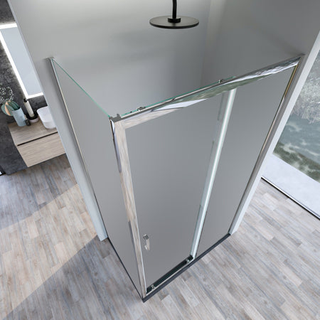 Box doccia a due lati con porta scorrevole in cristallo opaco 6mm H195 AGATA