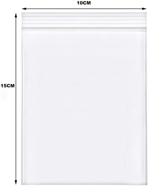 1000 Pezzi Buste Richiudibili con Zip a Pressione 10X15mm Trasparente Spessore 30 Micron
