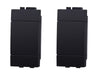 ETTROIT Set 2 Copritasti Copriforo Falso Polo 1P Nero Compatibile Con Bticino Living International