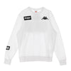 KAPPA Felpa Girocollo Uomo Authentic La Bazya White/white/black da uomo