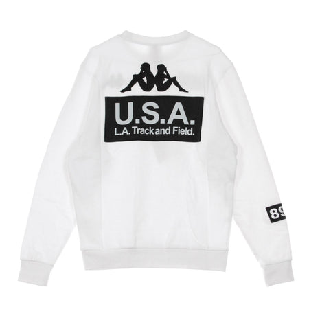 KAPPA Felpa Girocollo Uomo Authentic La Bazya White/white/black da uomo