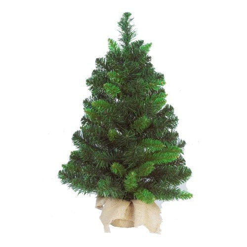 Amicasa Albero Natale h. 45cm Con Base Iuta Verde 008296