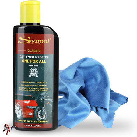 Synpol - Kit Crema Detergente più Panno in Microfibra - per Tutte le Superfici