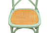Biscottini Sedia Thonet in massello di frassino e seduta rattan finitura verde anticato L48xPR52xH88 cm