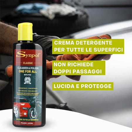 Synpol - Kit Crema Detergente più Panno in Microfibra - per Tutte le Superfici