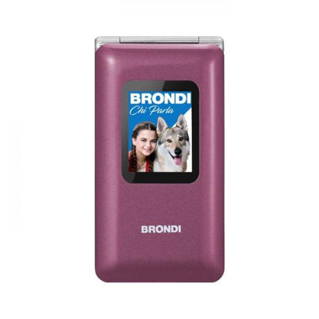 BRONDI AMICO PREZIOSO (VIOLA) - TELEFONO CELLULARE PER ANZIANI - TASTO SOS - CONTROLLO REMOTO - DOPPIO DISPLAY