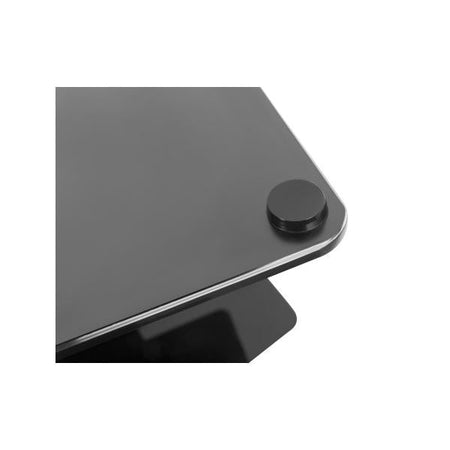 Supporto TV Staffa TV Stand da pavimento, orientabile, per grandi TV - Max 70" con Ripiano e base in vetro temperato nero - max 40 kg