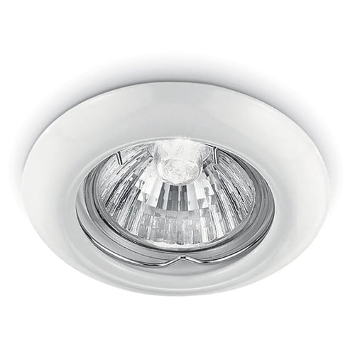 Faretto incasso tondo Gea Luce GFA011 GU10 LED metallo bianco lucido pareti controsoffitto