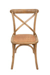 Biscottini Sedia Thonet in massello di frassino e seduta rattan finitura legno invecchiato 48x52x88 cm