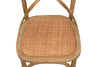 Biscottini Sedia Thonet in massello di frassino e seduta rattan finitura legno invecchiato 48x52x88 cm