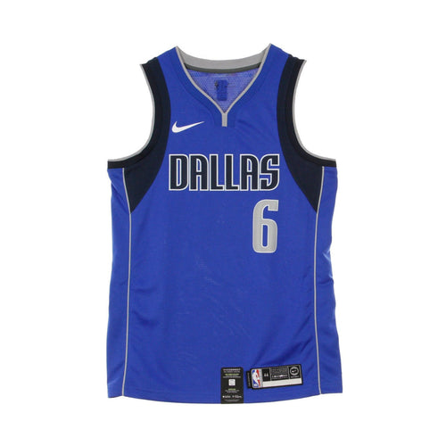 NIKE NBA Canotta Basket Uomo Nba Swingman Jersey Icon Edition No 6 Kristaps Porginzis Dalmav Road Game Royal/college Navy da uomo