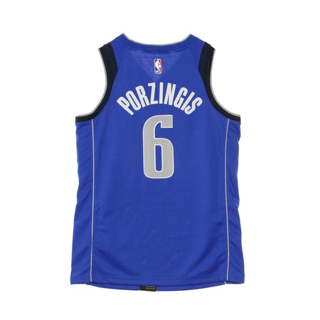 NIKE NBA Canotta Basket Uomo Nba Swingman Jersey Icon Edition No 6 Kristaps Porginzis Dalmav Road Game Royal/college Navy da uomo