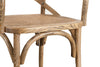 Biscottini Sedia con braccioli Thonet in massello di frassino in finitura noce chiaro anticato e seduta in paglia di Vienna L50XPR43XH89 cm