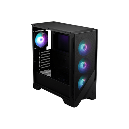 MSI MAG FORGE 320R AIRFLOW computer case Micro Tower Nero, Trasparente