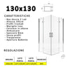 Box doccia due lati battenti 8 mm h195 anticalcare REGINA