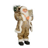 Statuetta Babbo Natale color champagne h 60cm per decorazioni