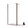Doccia Walk In con aletta richiudibile profili neri 8mm195 OSIRIDE