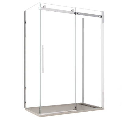 Box Doccia tre lati porta scorrevole trasparente H195cm 8mm anticalcare Euclide