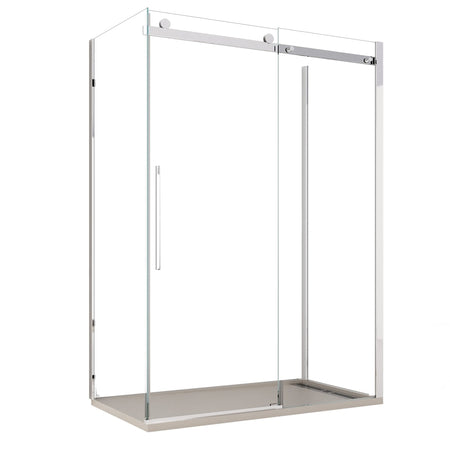 Box Doccia tre lati porta scorrevole trasparente H195cm 8mm anticalcare Euclide