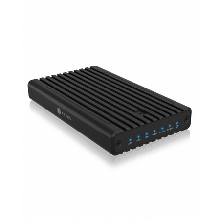 ICY BOX Docking Clone Station- M.2 NVME- USB3.2 Gen2 Type-C/A- Alluminio- Black