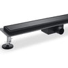 Canalina di scarico doccia Nera a pavimento 60cm