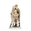 Statuetta famiglia color beige per decorazioni natalizie h 24 cm