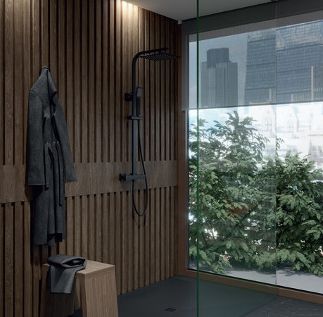 Colonna doccia Nera Quadrata Boitè BLACK