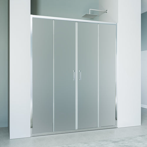 Porta doccia scorrevole ingresso centrale opaca 6mm H195 AGATA