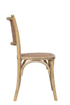 Biscottini Sedia Thonet in massello di frassino e seduta rattan finitura rovere larghezza