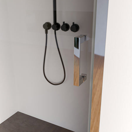 Porta doccia 2 ante scorrevoli cromata anticalcare H195 6mm AGATA