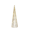 Cono color champagne con led a batteria per decorazioni natalizie