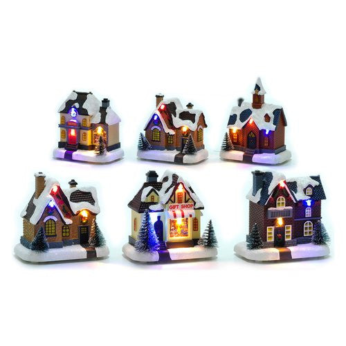 Paesaggio natalizio Casetta con luci led Assortito