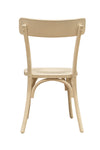 Biscottini Sedia Thonet in massello di frassino finitura Bianco L48xPR55xH88 cm larghezza