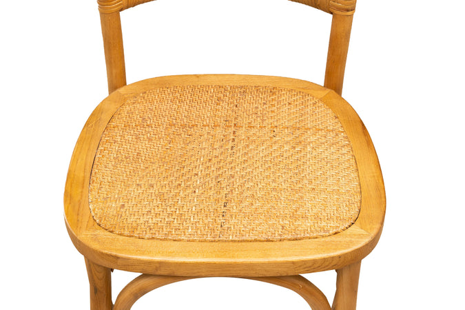 Biscottini Sedia Thonet in massello di frassino e seduta rattan finitura Naturale L45xPR50xH88 cm