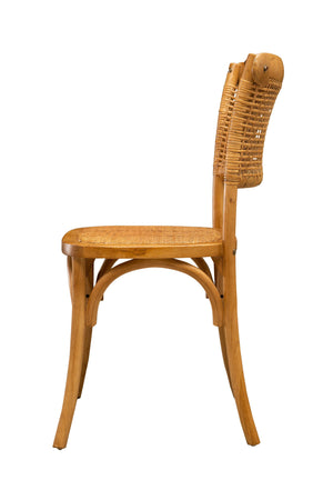 Biscottini Sedia Thonet in massello di frassino e seduta rattan finitura Naturale L45xPR50xH88 cm