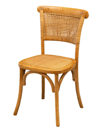 Biscottini Sedia Thonet in massello di frassino e seduta rattan finitura Naturale L45xPR50xH88 cm
